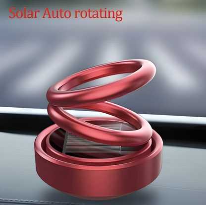 Solar Power Rotating Car/Room Air Freshener – Long-Lasting French Organic Fragrance
