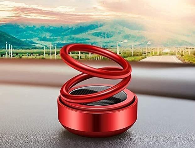 Solar Power Rotating Car/Room Air Freshener – Long-Lasting French Organic Fragrance