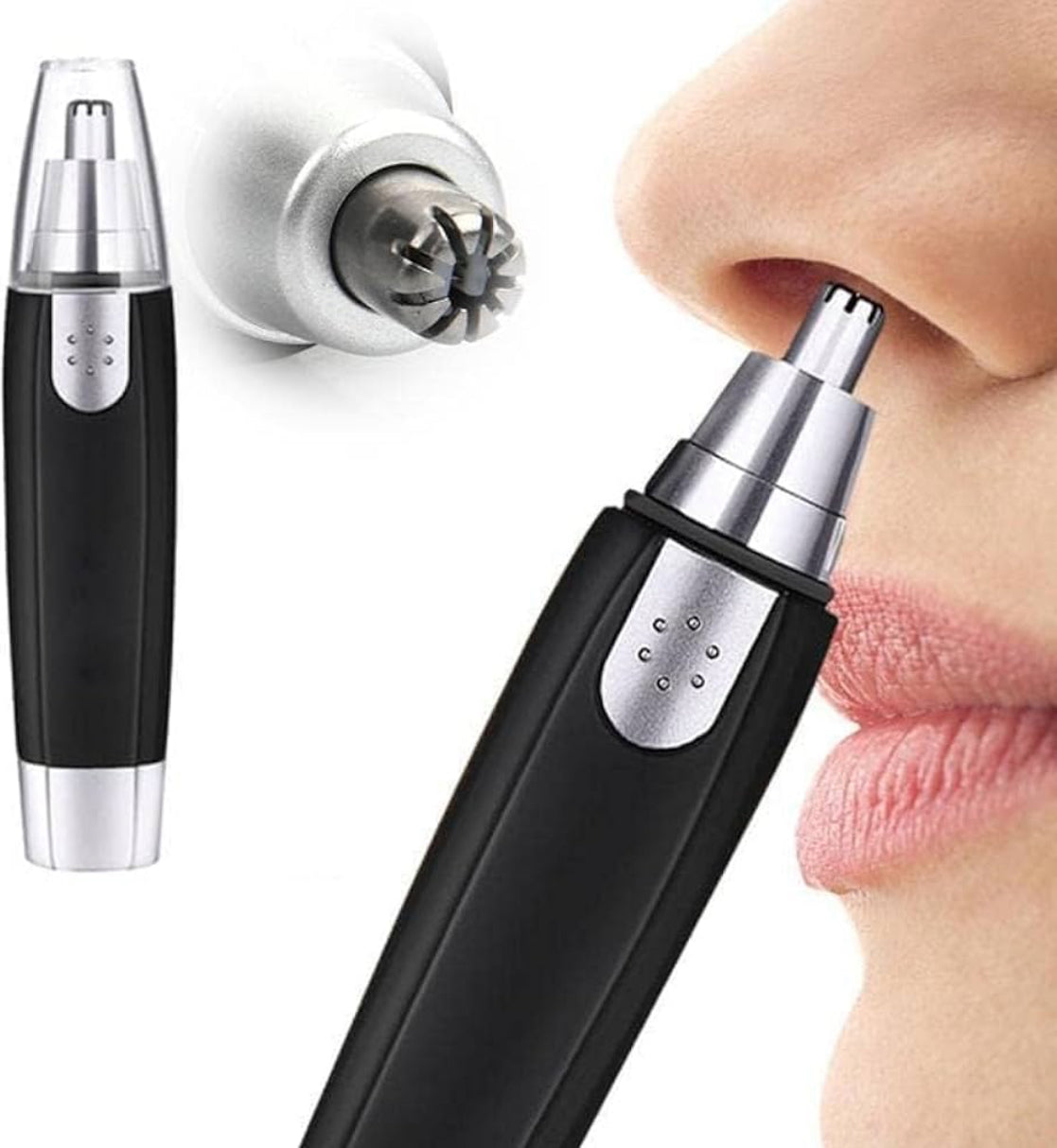 Nose Hair Trimmer Battery-Operated Ear and Nose Hair Trimmer Clipper Painless
