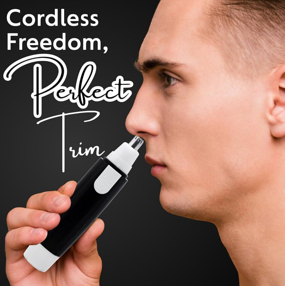 Nose Hair Trimmer Battery-Operated Ear and Nose Hair Trimmer Clipper Painless