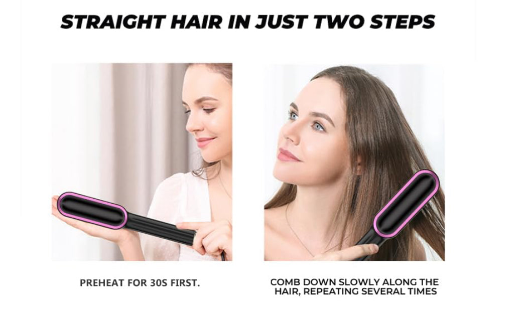 Professional Electric Hair Straightener Comb Brush
