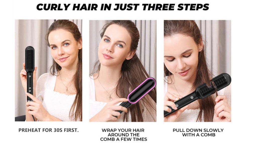 Professional Electric Hair Straightener Comb Brush