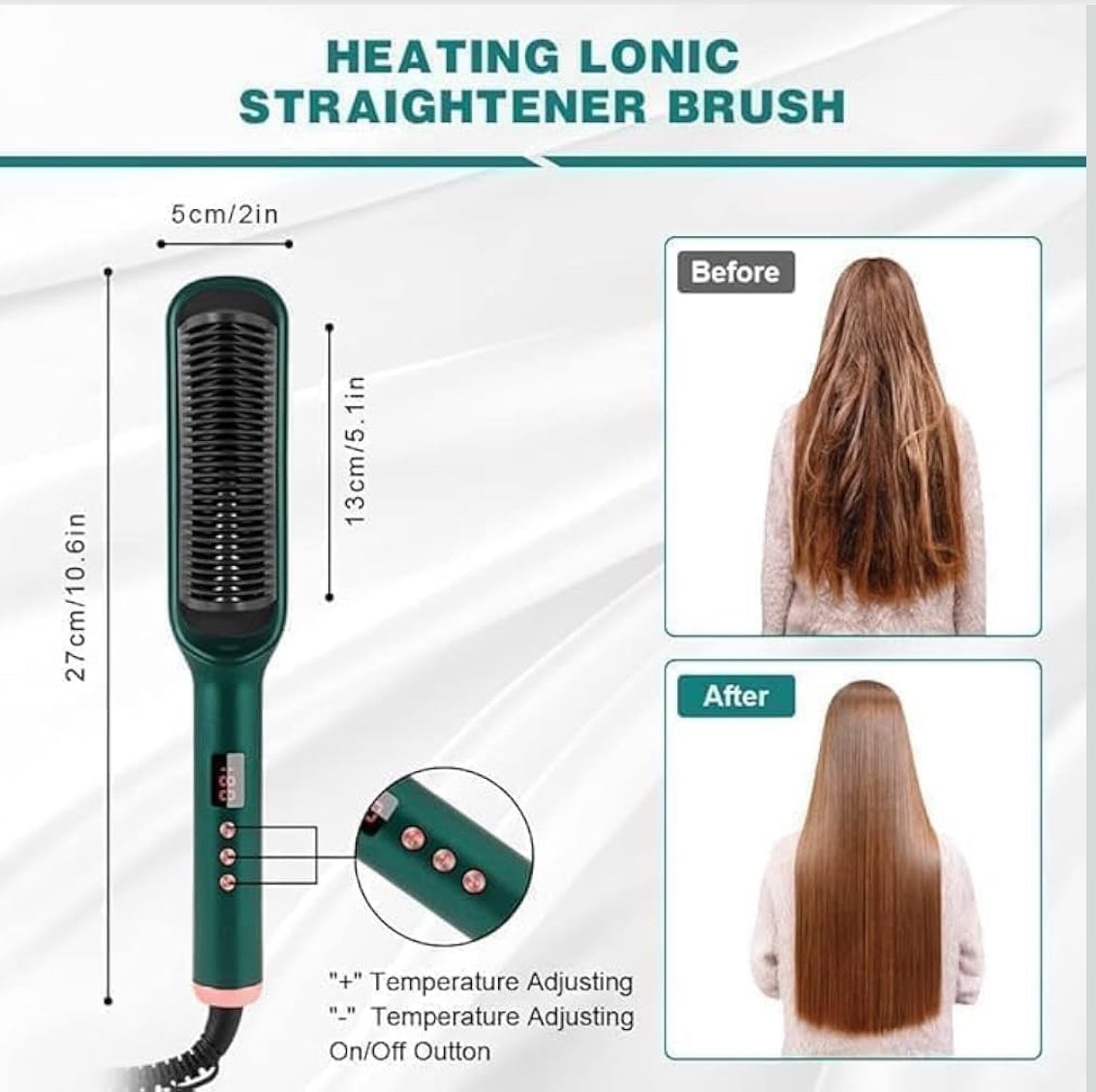 Professional Electric Hair Straightener Comb Brush
