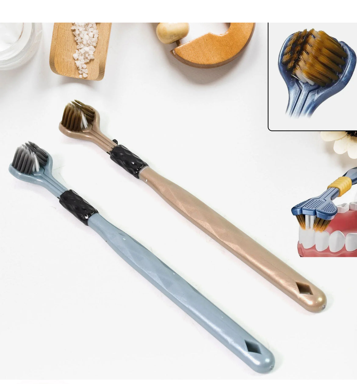 3 SIded Tooth Brush Pack of 4