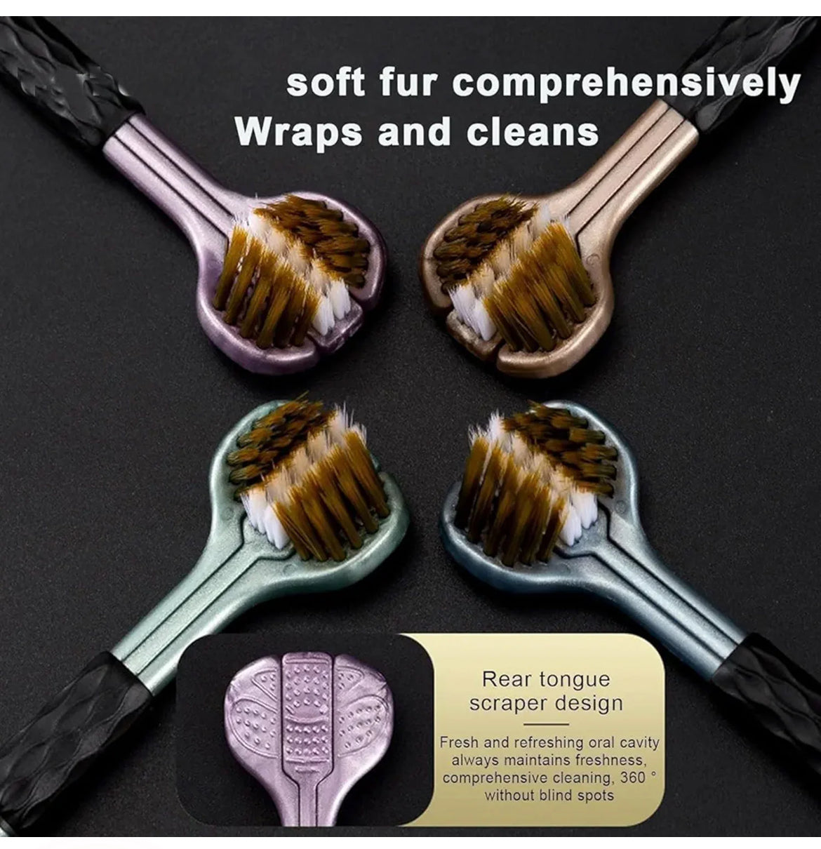 3 SIded Tooth Brush Pack of 4